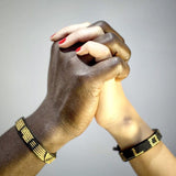 Love Is Project LOVE Kenya Beaded Bracelet Gold & Black