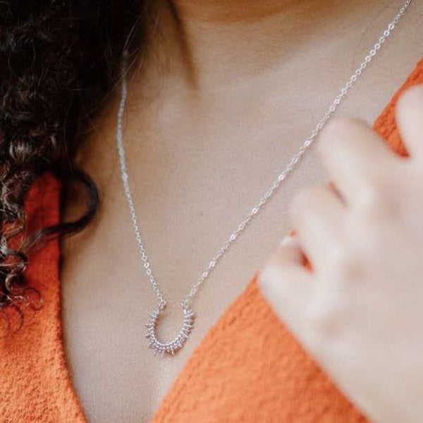 Adorn 512 Sterling Silver Sunburst 20" Necklace