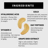 Pure Sol. Perk Up Gold & Hyaluronic Acid Eye Mask, Box of 12 Pairs