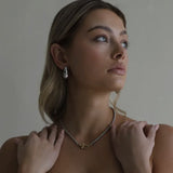 Katie Waltman Gia Silver Plate Chunky Teardrop Stud Earrings