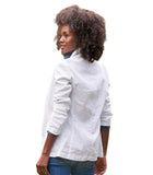 *Frank & Eileen Dublin Stretch Cotton Twill Notch Lapel Patch Pocket Open Blazer Jacket, Size M