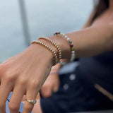 Kylar Mack 4mm 14K Gold-Filled Ball Bead Stretchy 7.5" Bracelet