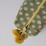 Graymarket Design Rosa Moss Green Block Print Toiletry Bag