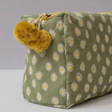 Graymarket Design Rosa Moss Green Block Print Toiletry Bag