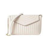 *Salvatore Ferragamo Quilted Leather Envelope Flap Front Gancini Chain Strap Shoulder Bag