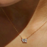 Katie Waltman Ever After Double CZ Charm 14K Gold-Fill Chain 16" Necklace