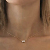 Katie Waltman Ever After Double CZ Charm 14K Gold-Fill Chain 16" Necklace