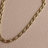 Katie Waltman Florence 24K Gold Plate Chunky Textured Oval Chain 15.5"-17" Necklace