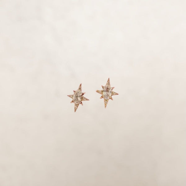 Katie Waltman Starlight CZ Drop 14K Gold Plate Huggie Hoop Earrings