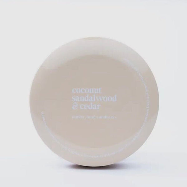 Ginger June Coconut, Sandalwood, & Cedar Candle in Solid Nude Tin, 14 oz