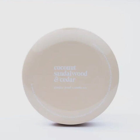 Ginger June Coconut, Sandalwood, & Cedar Candle in Solid Nude Tin, 14 oz