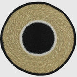 HomArt Black & Natural Seagrass Round Placemat