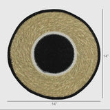 HomArt Black & Natural Seagrass Round Placemat