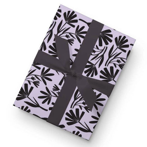 Dahlia Press Floral Roll of Wrapping Paper Sheets, Set of 3