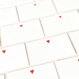 Missive Press Red Hearts Letterpress Little Notes Gift Tags, Set of 8