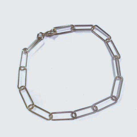 Adorn 512 Silver Plate Paperclip Chain Bracelet