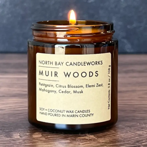 North Bay Candleworks Muir Woods Mini Candle, 3.8 oz