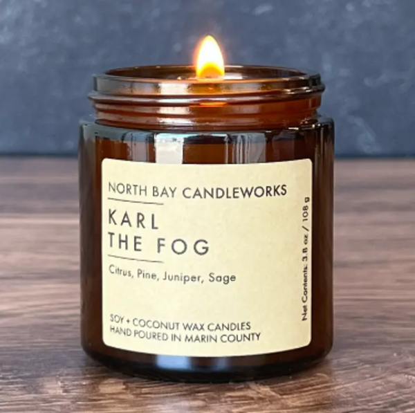 North Bay Candleworks Karl The Fog Mini Candle, 3.8 oz
