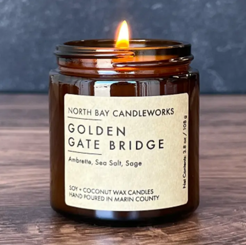 North Bay Candleworks Golden Gate Bridge Mini Candle, 3.8 oz