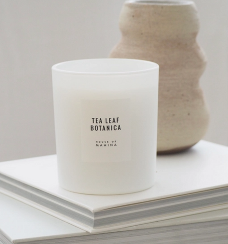 House of Mahina Tea Leaf Botanica Classic Candle, 12 oz