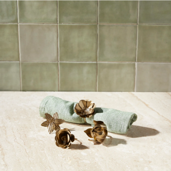 Be Home Botanical Napkin Rings, Set of 4