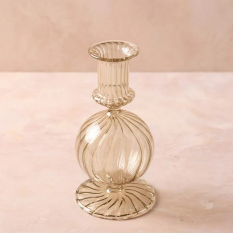 Be Home Nalia Glass Parakeet Candlestick