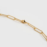 Adorn 512 Gold Plate Paperclip Chain 17" Necklace