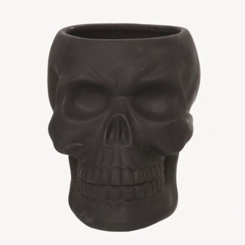 Transpac Ceramic Skull Vase & Cachepot