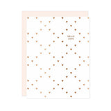 Missive Press Diamond Hearts Hello Love Letterpress Notecard