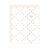 Missive Press Diamond Hearts Hello Love Letterpress Notecard
