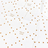 Missive Press Diamond Hearts Hello Love Letterpress Notecard