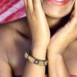 Love Is Project LOVE Kenya Beaded Bracelet Gold & Black