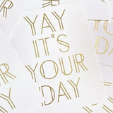 Missive Press Gold Foil Yay It's Your Day Notecard