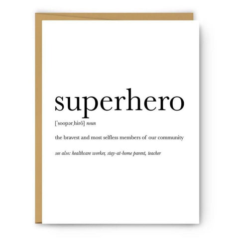 Footnotes Superhero Definition Notecard