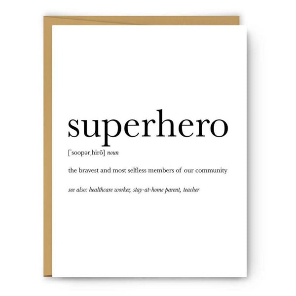 Footnotes Superhero Definition Notecard