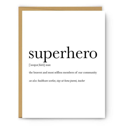 Footnotes Superhero Definition Notecard