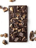 Wildwood Chocolate Salted Brown Butter Texas Pecan Brittle Dark Chocolate Bar