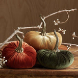 Your Heart's Content Handmade Large Velvet Pumpkin