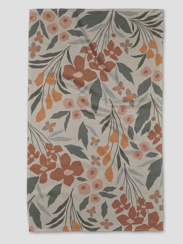 Geometry Fall Fallowers Tea Towel