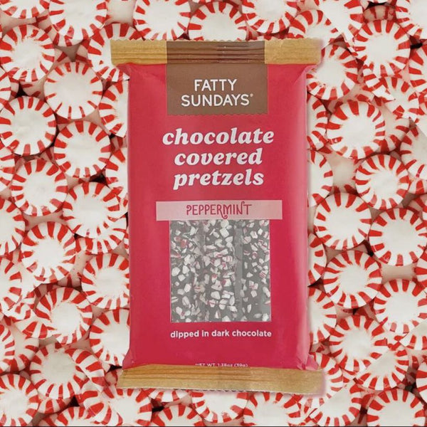 Fatty Sundays Peppermint Chocolate Covered Pretzels