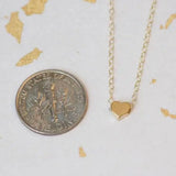 Adorn 512 Love Heart Charm 14K Gold Fill Chain 16"-18" Necklace