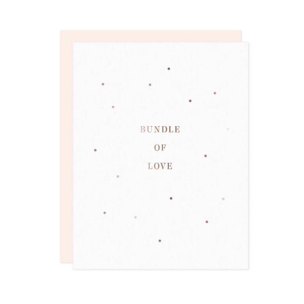 Missive Press Rose Gold Foil Bundle Of Love New Baby Notecard