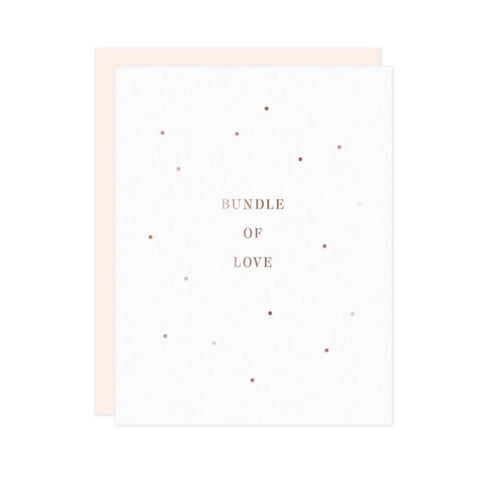 Missive Press Rose Gold Foil Bundle Of Love New Baby Notecard