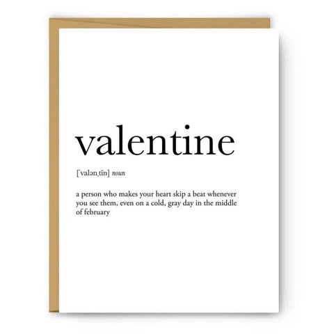 Footnotes Valentine Definition Notecard