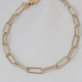 Katie Waltman Cecilia Coin 24K Gold Plate Paperclip Chain Bracelet