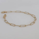 Katie Waltman Cecilia Coin 24K Gold Plate Paperclip Chain Bracelet