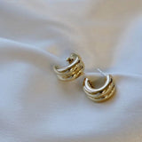 Katie Waltman The Nines 14K Gold Plate Chunky Double Hoop Earrings