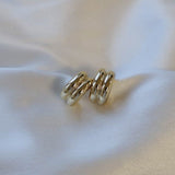 Katie Waltman The Nines 14K Gold Plate Chunky Double Hoop Earrings