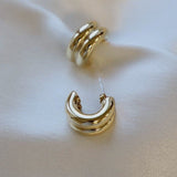 Katie Waltman The Nines 14K Gold Plate Chunky Double Hoop Earrings