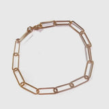 Adorn 512 Gold Plate Paperclip Chain Bracelet